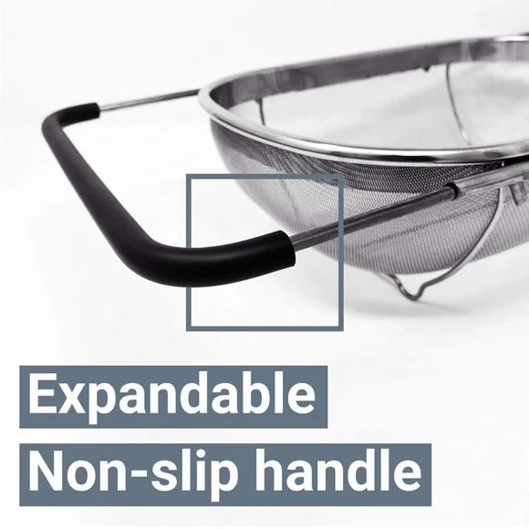 Expandable stainless steel colander - Picture 4 of 8